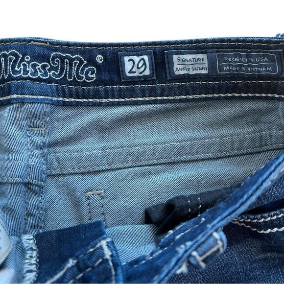 Miss Me Embroidered Ankle Skinny in MK 618 Size 29 - Picture 3 of 8